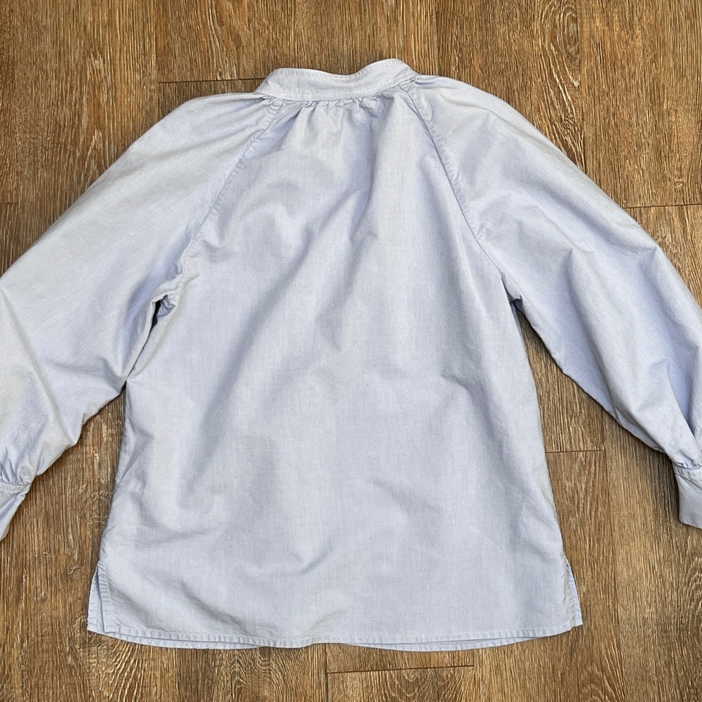 TOAST Catrin Cotton Oxford Easy Shirt | Chambray | Size: XXS - Picture 4 of 7